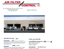 Tablet Screenshot of airfiltercontrol.com